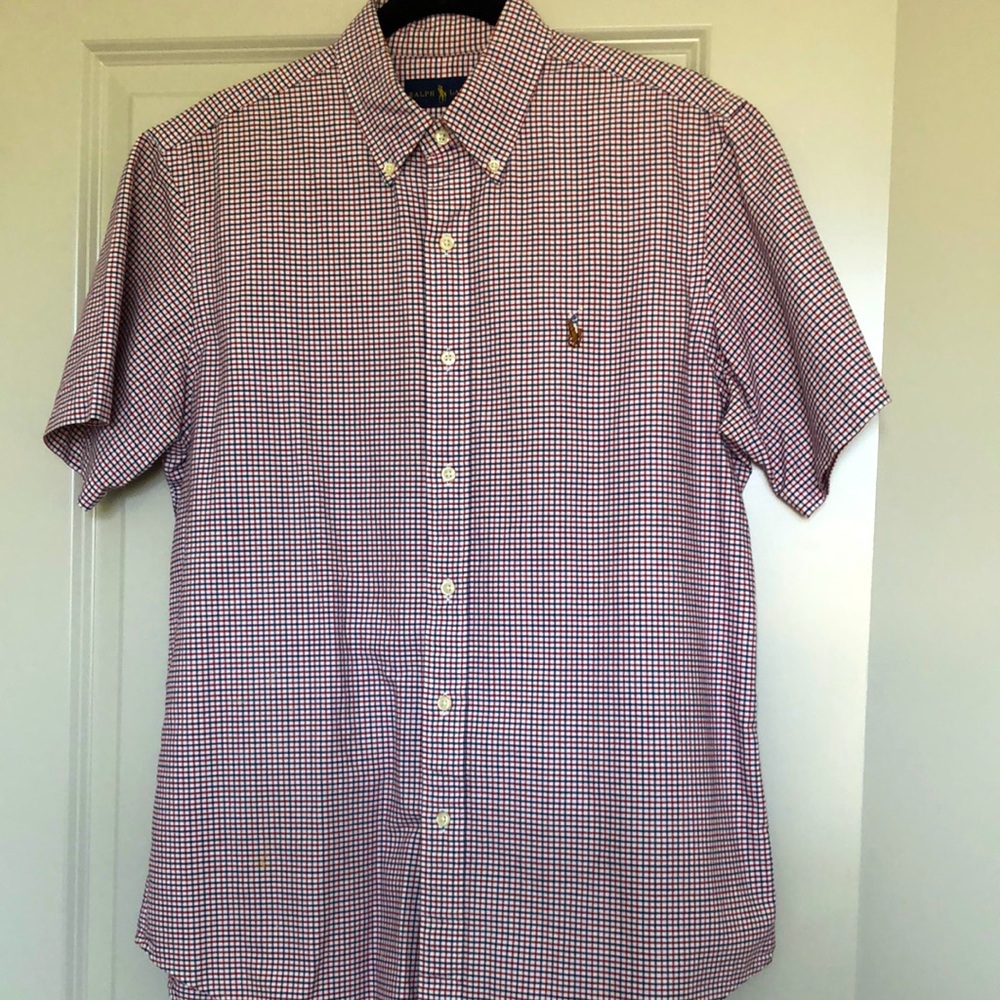 Men’s Ralph Lauren short sleeve button down, size Medium
